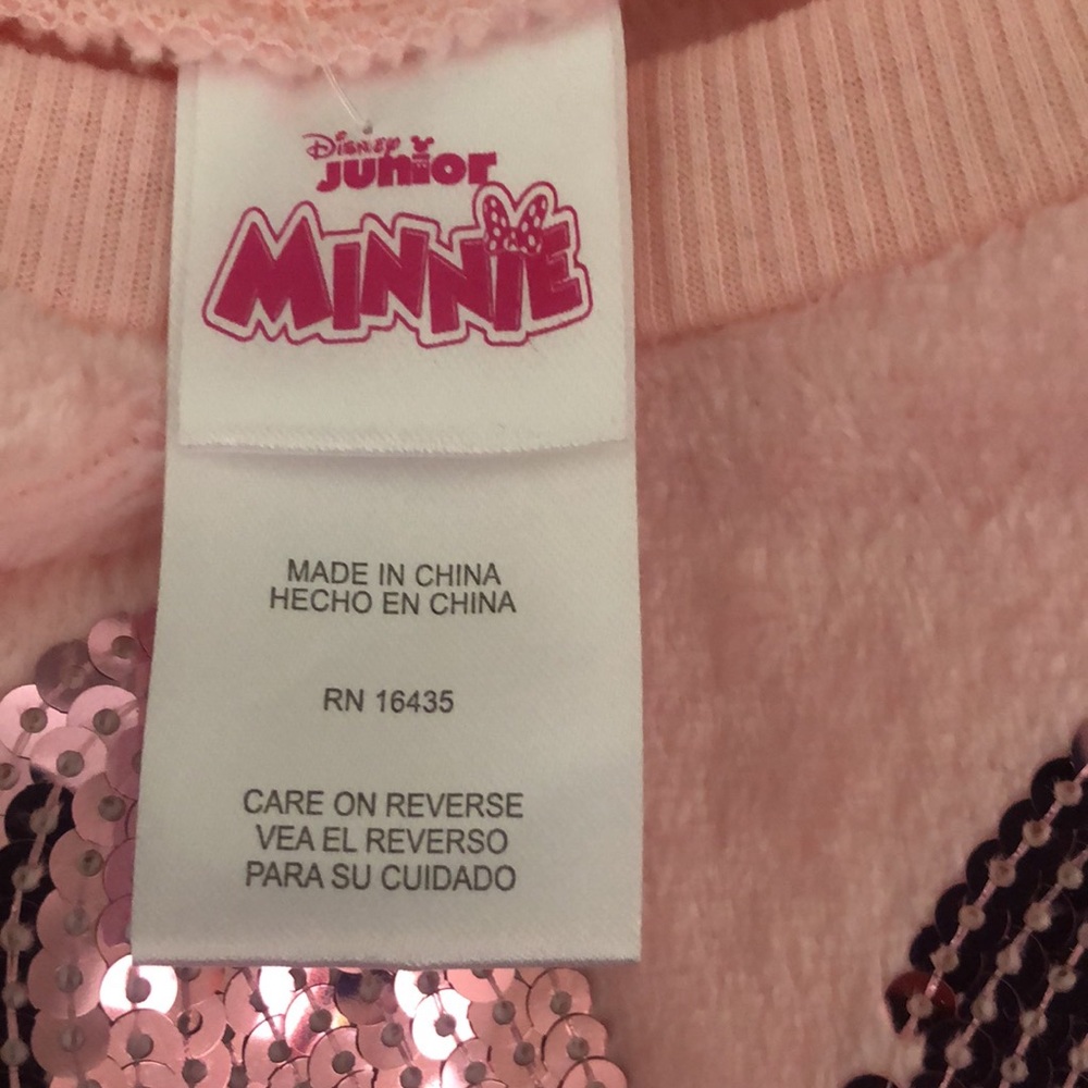 NWT Disney “Minnie” Pink Plush “Fur” Sequin Top - Picture 2 of 5